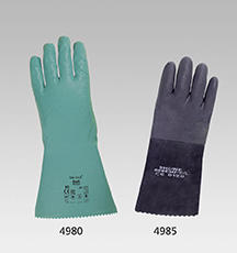 Antistatik-Schutzhandschuhe SHOWA mit schwarzer, PVC-Vollbeschichtung, 30 cm lang