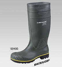 Arbeitsstiefel DUNLOP aus grünem Acifort, Trikotfutter/40
